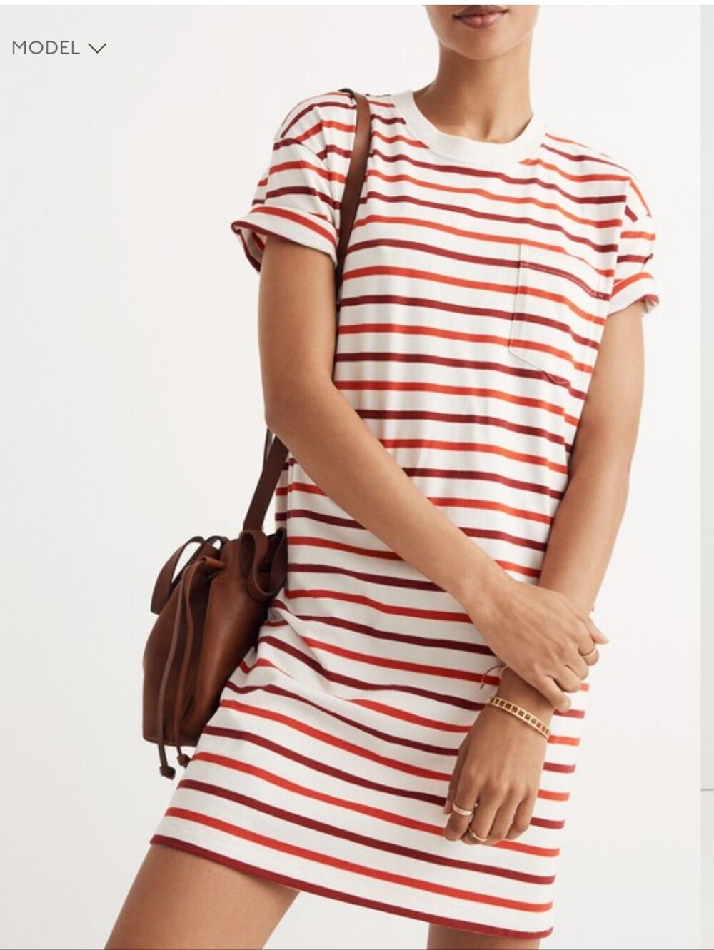 Madewell Pocket Tee Dress In Pablo Stripe